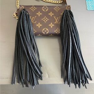 Louis Vuitton Brown Monogram Fringe Wristlet